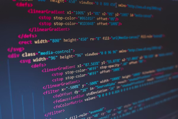 Code on screen
